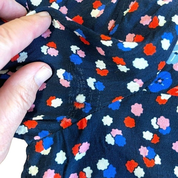 Boden Hotchpotch Poppy Meadow Floral Dress Blue Pink Multi Pattern Sz 6R - Picture 15 of 16